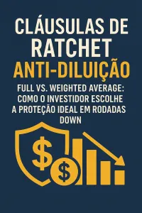 Imagem principal do artigo Cláusulas de Ratchet Anti-Diluição Full vs. Weighted Average